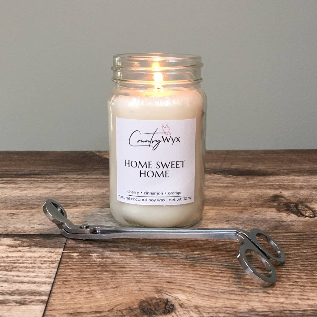 16oz Country Wyx Candle - Home Sweet Home with wick trimmer