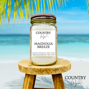 Magnolia Breeze Candle - 16oz Mason Jar
