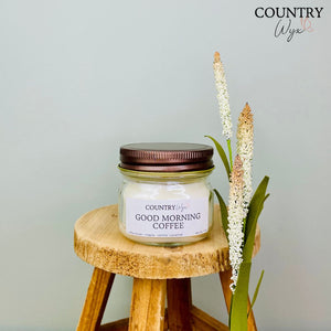 Good Morning Coffee Candle - 4oz Mason Jar