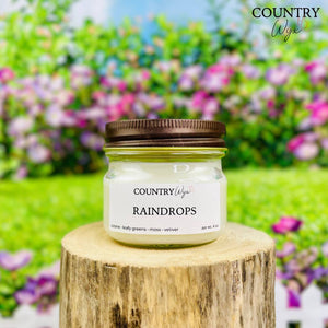 Raindrops Candle - 4oz Mason Jar