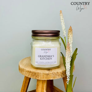 Grandma's Kitchen Candle - 8oz Mason Jar