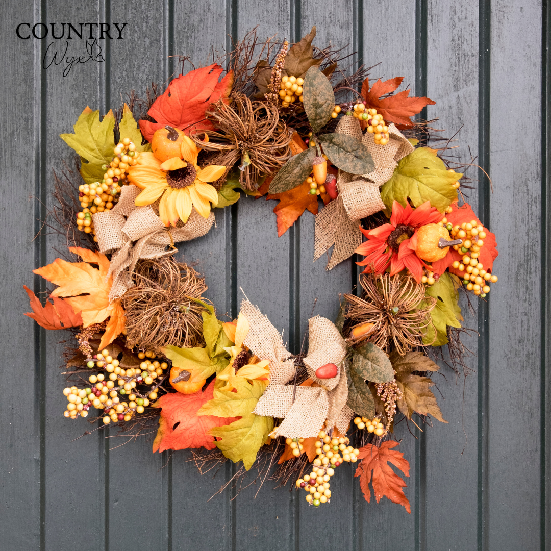 DIY Leafy Fall Wreath