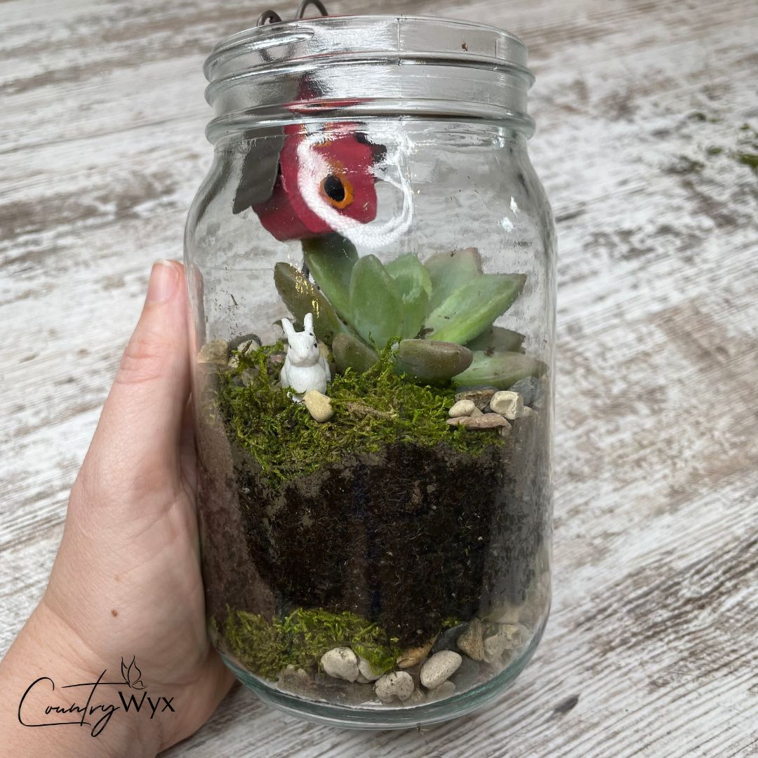 Easy DIY Mason Jar Fairy Garden