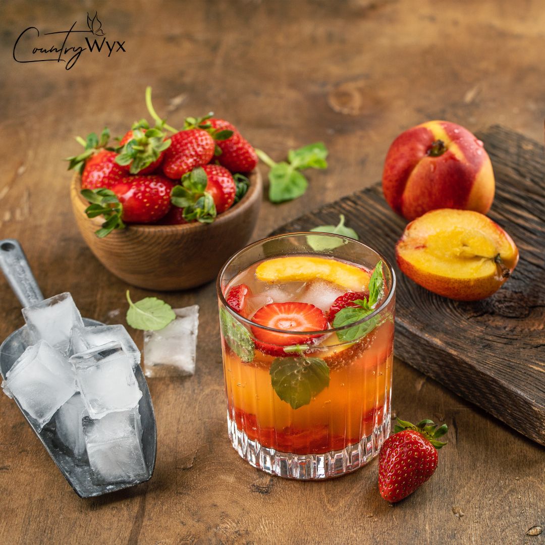 Strawberry Peach Summer Spritzer