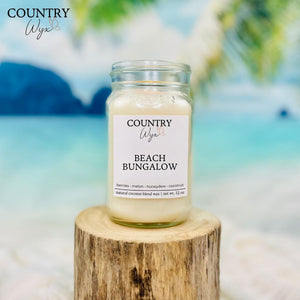 Beach Bungalow Candle - 16oz Mason Jar