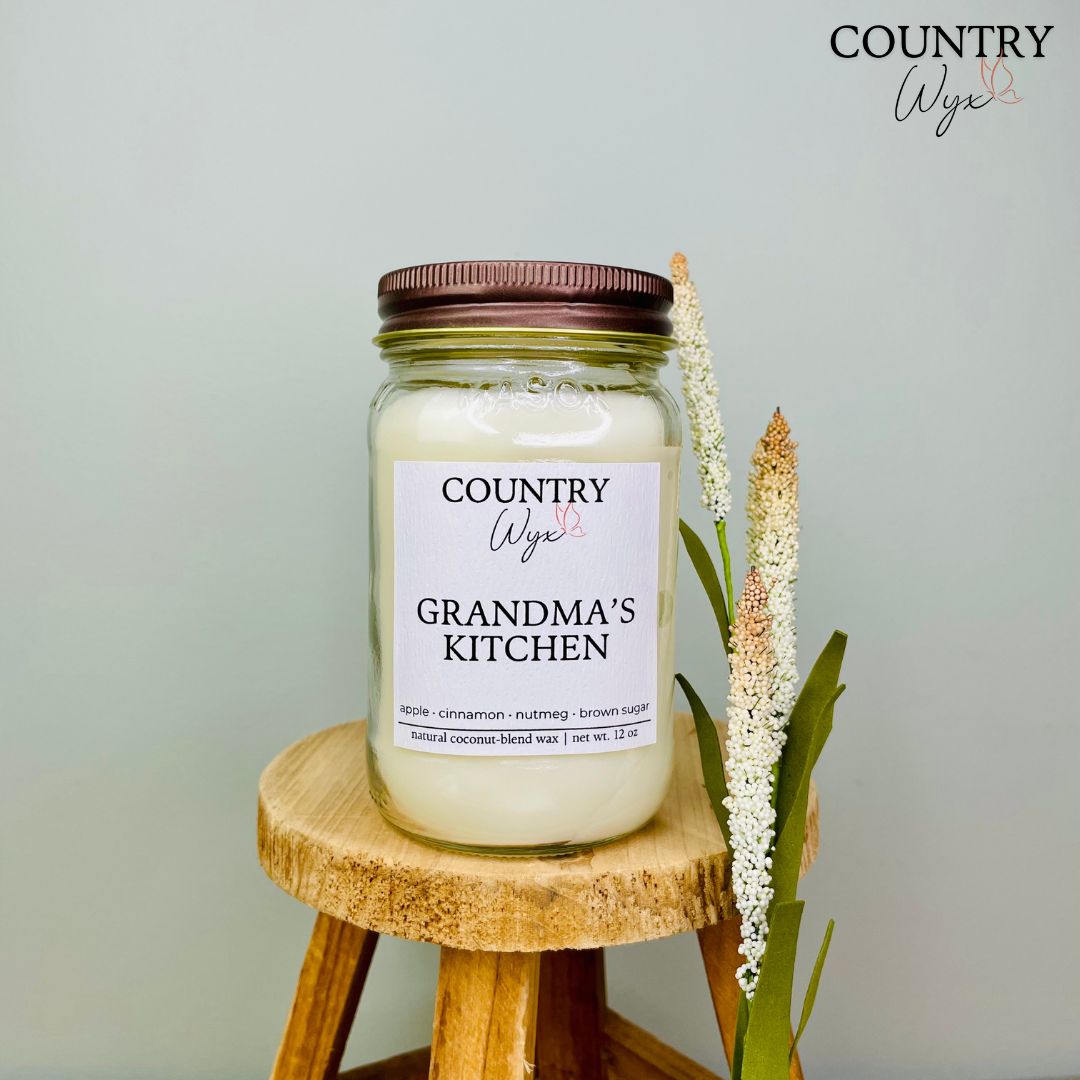 Grandma&#39;s Kitchen Candle - 16oz Mason Jar