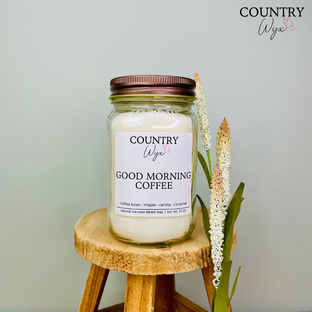 Good Morning Coffee Candle - 16oz Mason Jar
