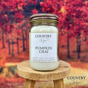 Pumpkin Chai Candle - 16oz Mason Jar