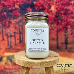 Spiced Caramel Candle - 16oz Mason Jar