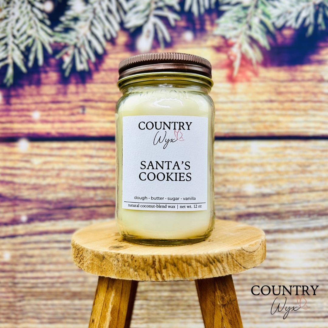 Santa&#39;s Cookies Candle - 16oz Mason Jar