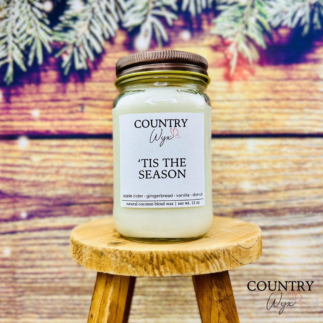 &#39;Tis The Season Candle - 16oz Mason Jar