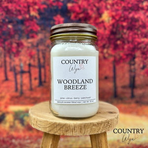 Woodland Breeze Candle - 16oz Mason Jar