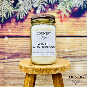 Winter Wonderland Candle - 16oz Mason Jar