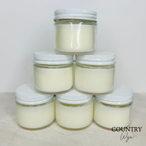 Personalized Wedding Candles - 2oz straight-sided jars stacked