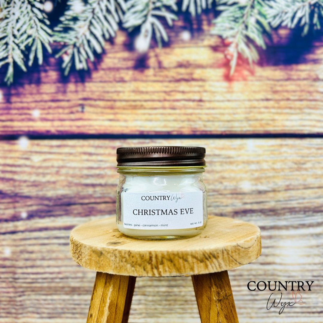 Christmas Eve Candle - 4oz Mason Jar