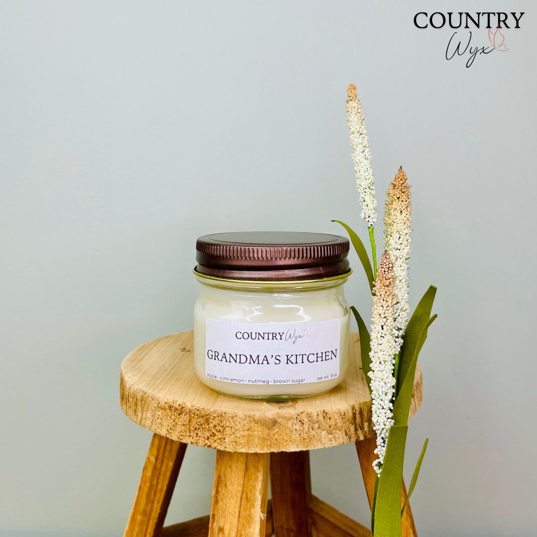 Grandma&#39;s Kitchen Candle - 4oz Mason Jar
