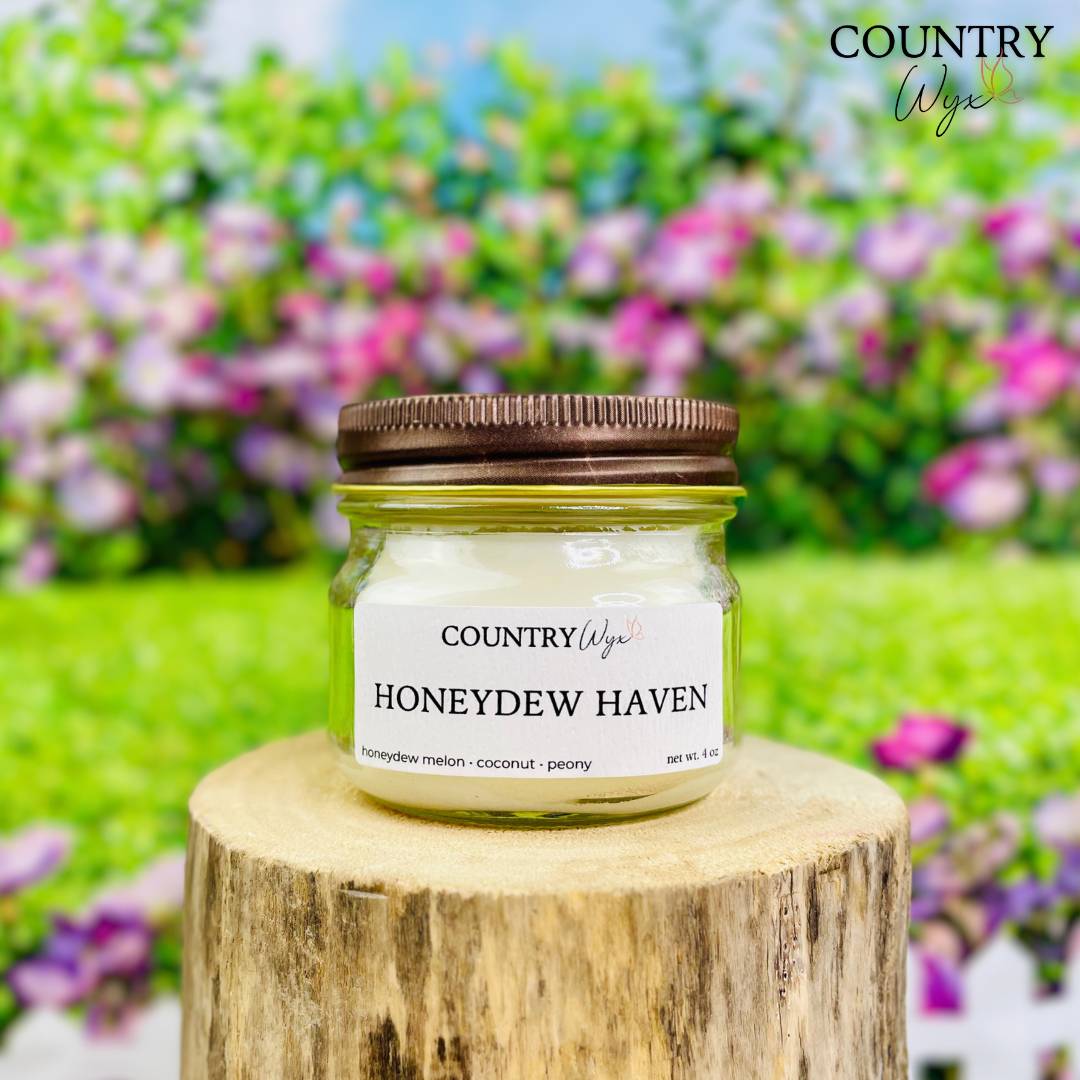 Honeydew Haven Candle - 4oz Mason Jar
