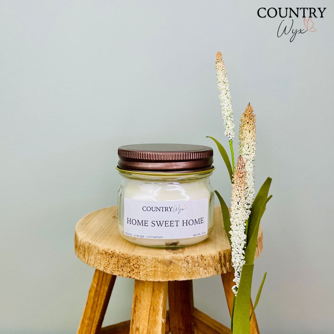 Home Sweet Home Candle - 4oz Mason Jar