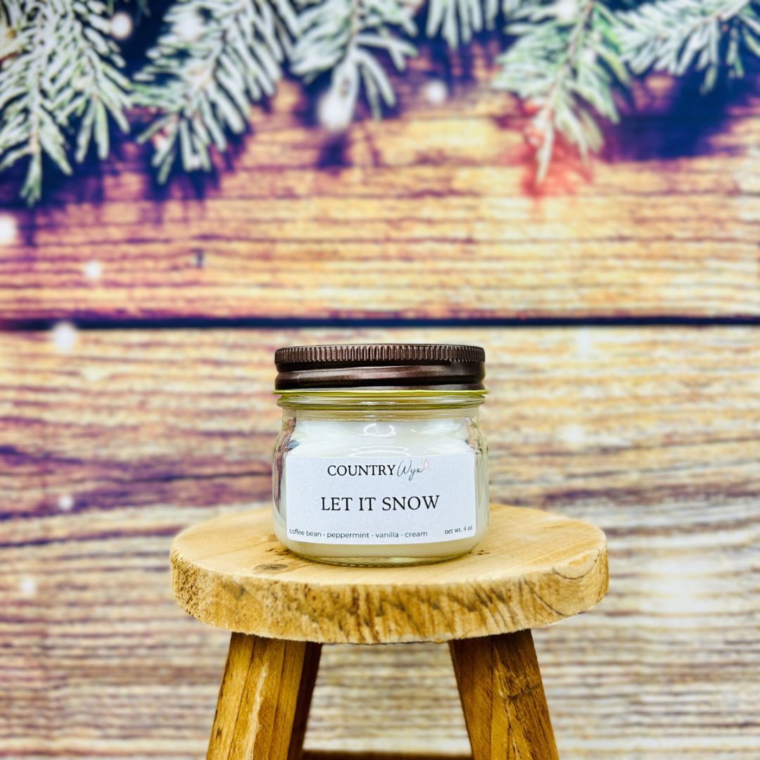 Let It Snow Candle - 4oz Mason Jar