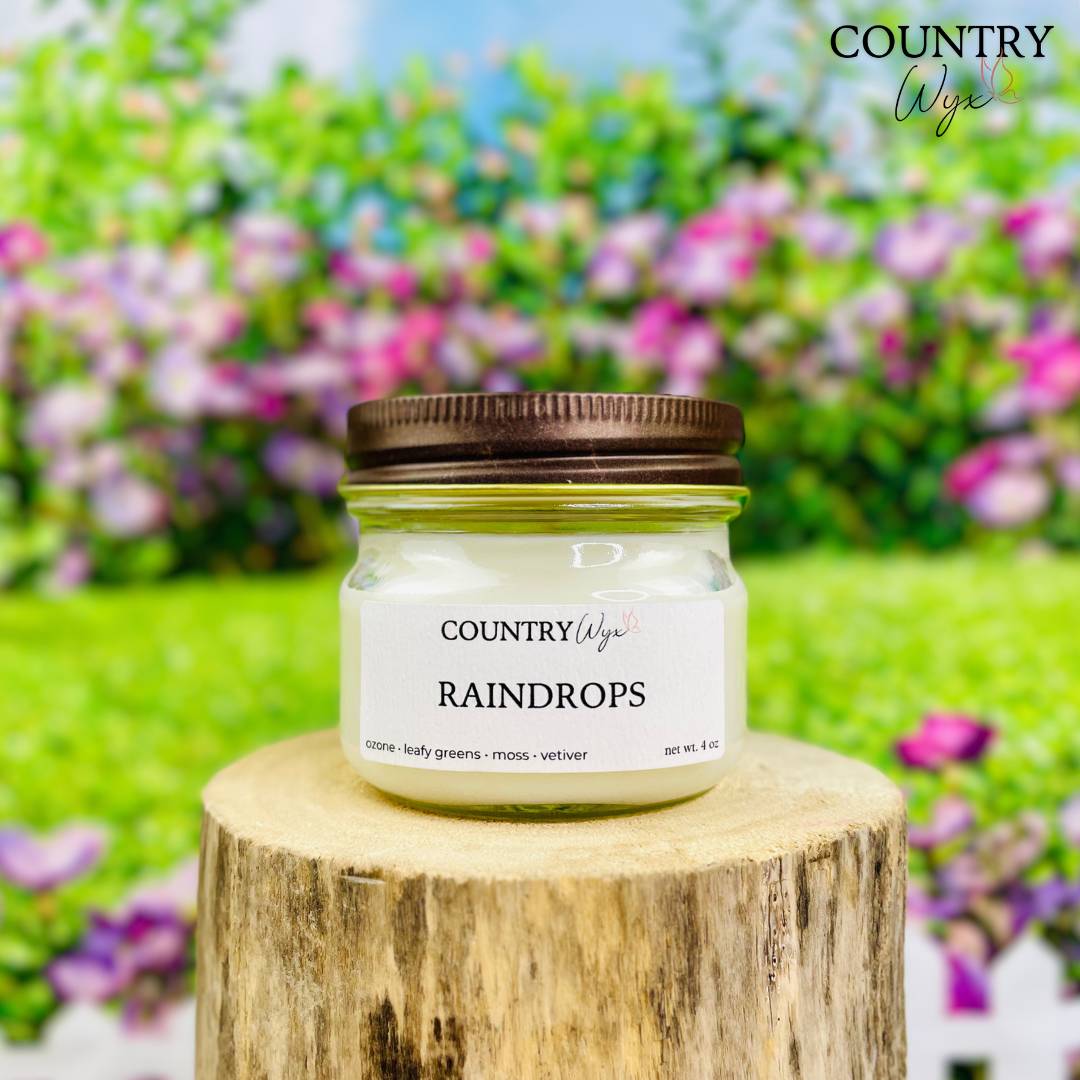 Raindrops Candle - 4oz Mason Jar