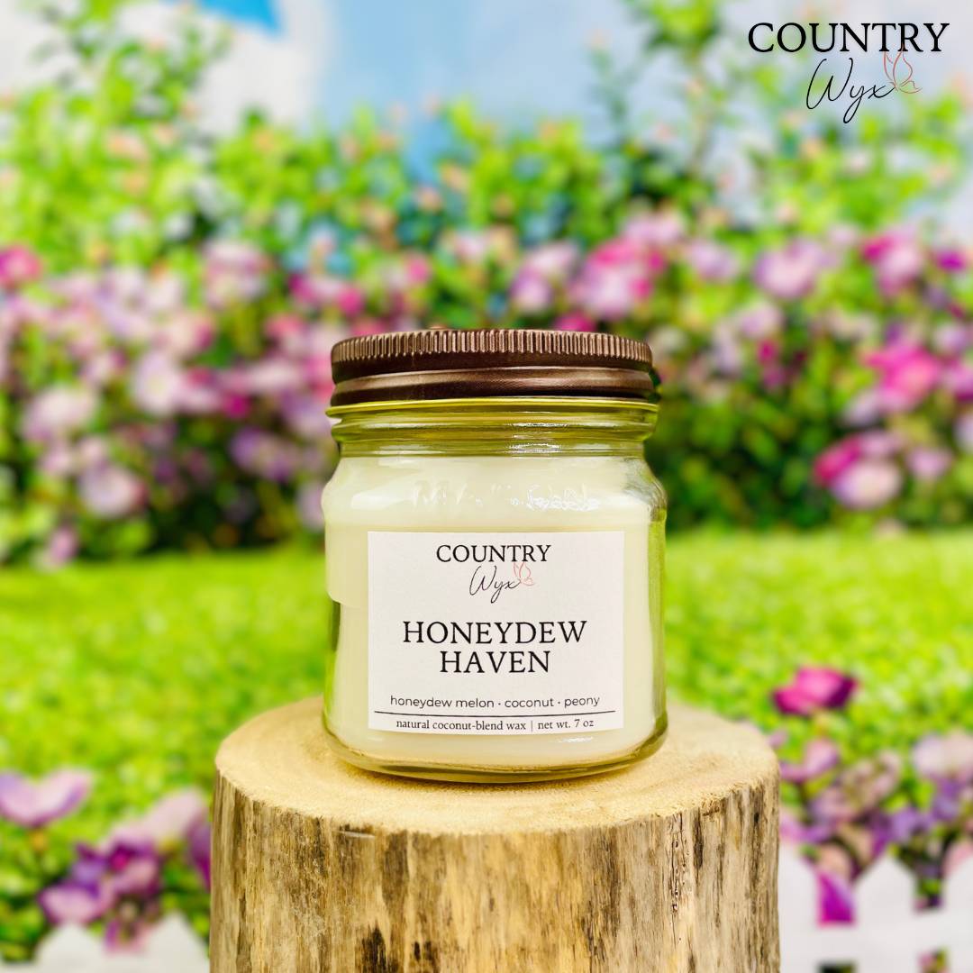 Honeydew Haven Candle - 8oz Mason Jar