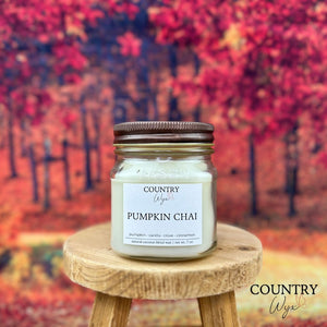 Pumpkin Chai Candle - 8oz Mason Jar