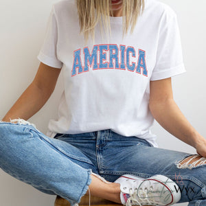 Country Wyx America T-Shirt - White (Unisex)