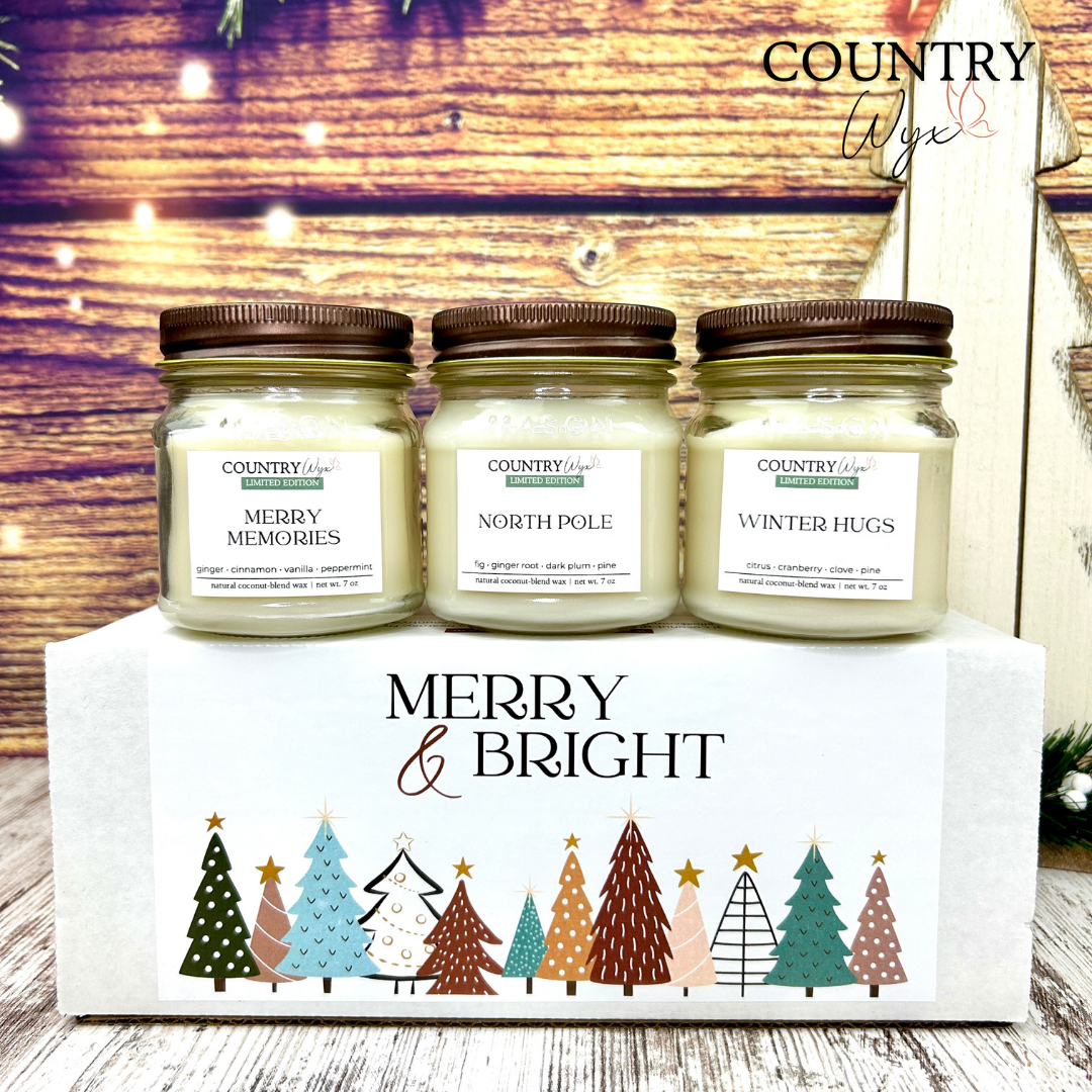 2024 Christmas Gift Box - three 8oz candles in limited edition scents