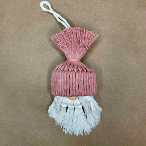 Country Wyx - Handmade Gnome Ornament in Blush