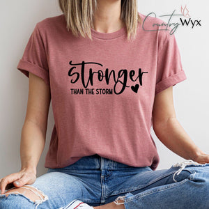 Country Wyx Stronger Than The Storm T-Shirt - Heather Mauve (Unisex)