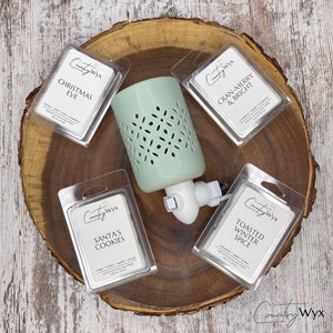 Country Wyx - Wax Melt Gift Box with Soft Mint Wax Warmer