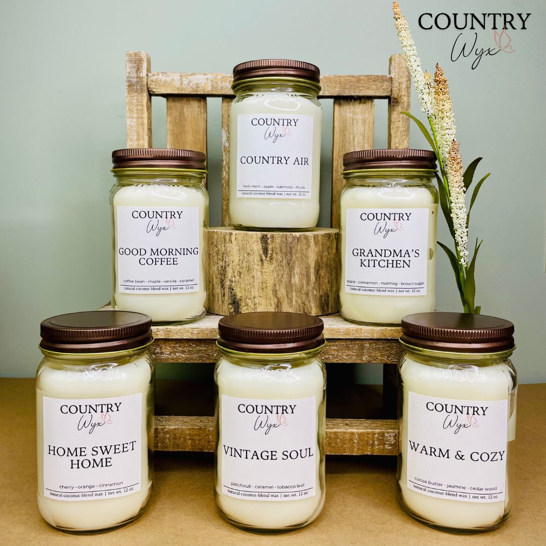 Farmhouse Full-Size Candle Bundle - 16oz Mason Jar