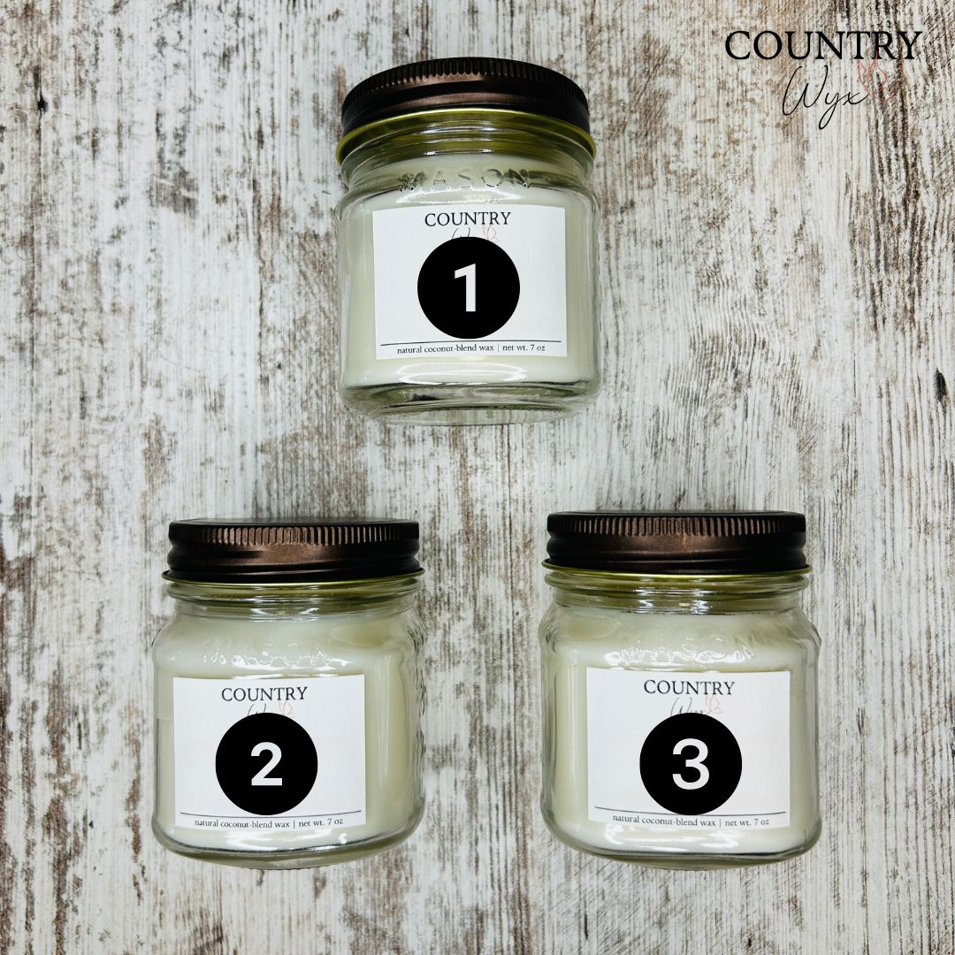 Mystery Candle Bundle - three 8oz candles