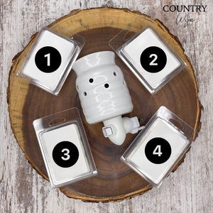 Country Wyx - Pick Your Starter Pack - Linen Warmer with choice of 4 wax melts