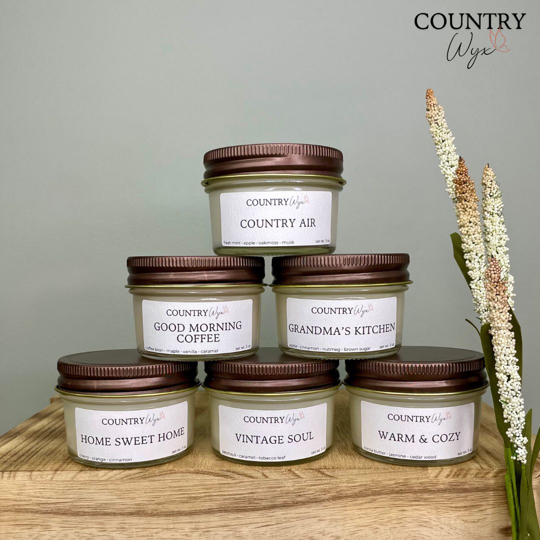 Farmhouse Candle Sample Pack - 4oz Jelly Jar