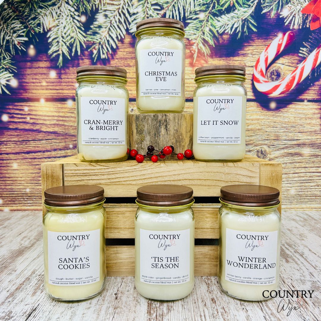 Home for the Holidays Full-Size Candle Bundle - 16oz Mason Jar