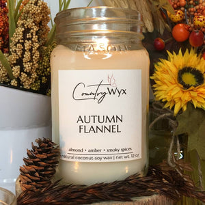 16oz Country Wyx Candle Autumn Flannel