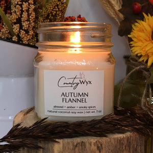 8oz Country Wyx Candle Autumn Flannel