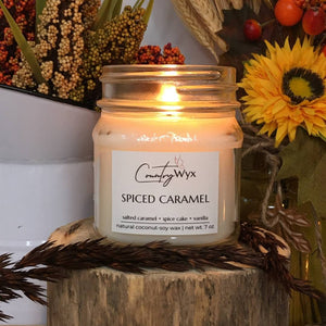 8oz Country Wyx Candle Spiced Caramel