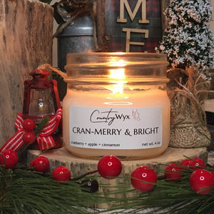 Country Wyx 4oz Candle - Cran-Merry & Bright