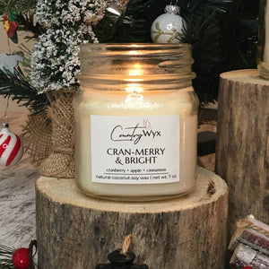 Country Wyx 8oz Candle - Cran-Merry & Bright