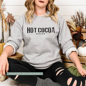 Country Wyx Hot Cocoa Season - Unisex Crewneck Sweatshirt in Sport Grey